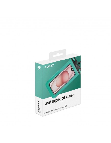 Celly SPLASHBAG25GN Funda Impermeable Smartphone hasta 7" Azul