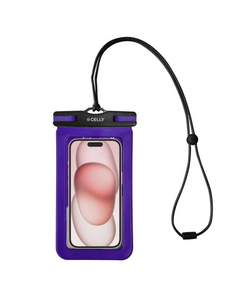 Celly SPLASHBAG25VL Funda Impermeable Smartphone hasta 7" Violeta