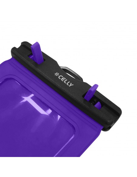 Celly SPLASHBAG25VL Funda Impermeable Smartphone hasta 7" Violeta