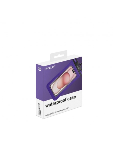 Celly SPLASHBAG25VL Funda Impermeable Smartphone hasta 7" Violeta