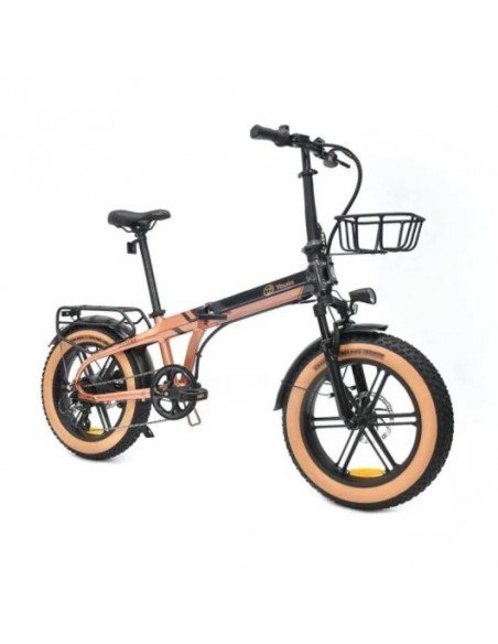 Youin Dallas BK1650 Bicicleta Eléctrica Fat Plegable 250W 60km Aluminio Suspensión Delantera 20" Bronce