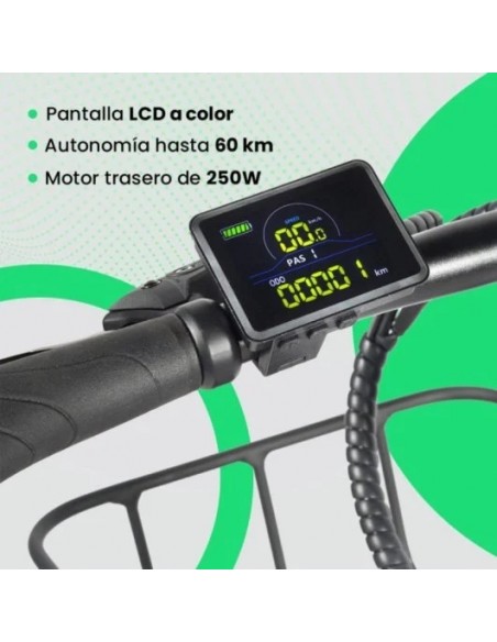 Youin Dallas BK1650 Bicicleta Eléctrica Fat Plegable 250W 60km Aluminio Suspensión Delantera 20" Bronce
