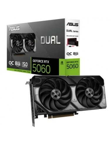 Asus Dual GeForce RTX 5060 OC Edition 8GB GDDR7 Reflex 2 RTX AI DLSS4 Tarjeta Gráfica
