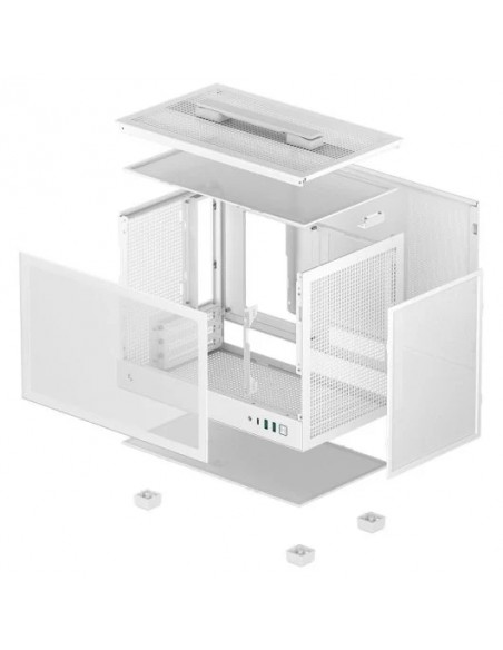 DeepCool CH160 Caja Mini Tower ITX Cristal Templado USB-C Blanca