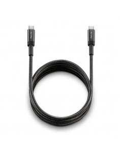 NGS KNOT 65W-3 Cable USB-C 3m NegroCarga Rápida 65W USB 2.0 Ultra Resistente