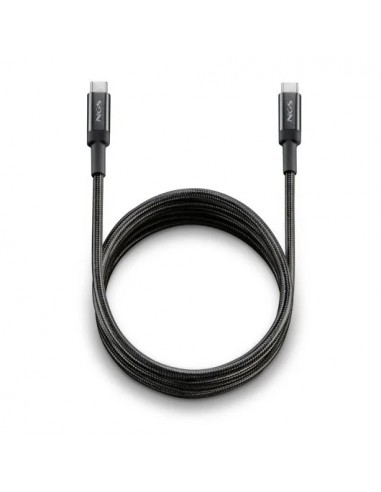 NGS KNOT 65W-3 Cable USB-C 3m NegroCarga Rápida 65W USB 2.0 Ultra Resistente