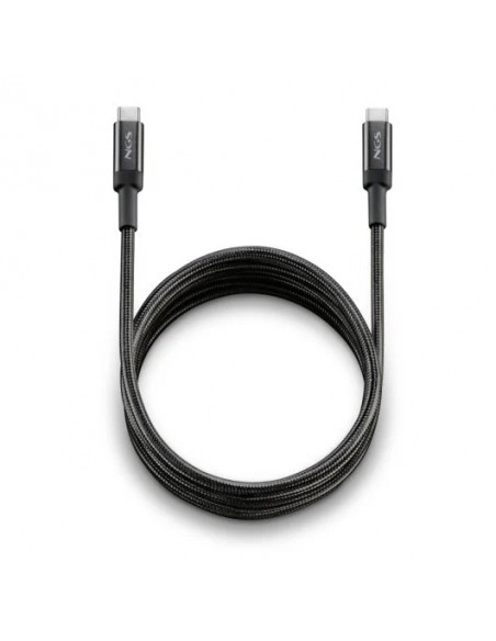 NGS KNOT 65W-3 Cable USB-C 3m NegroCarga Rápida 65W USB 2.0 Ultra Resistente