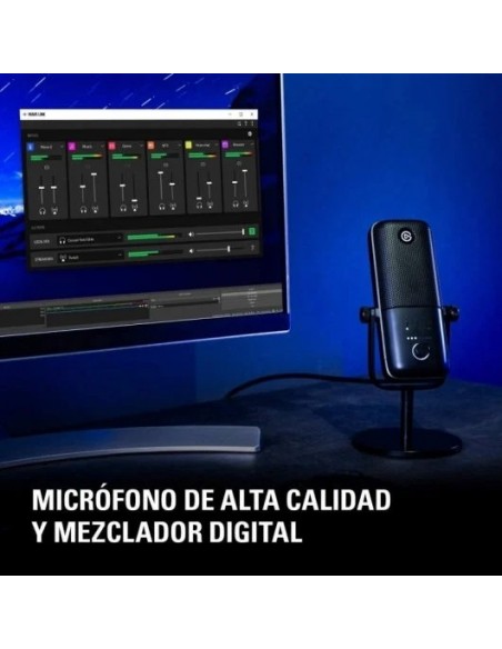 Elgato Wave:3 Micrófono Condensador USB y Solución de Mezcla Digital