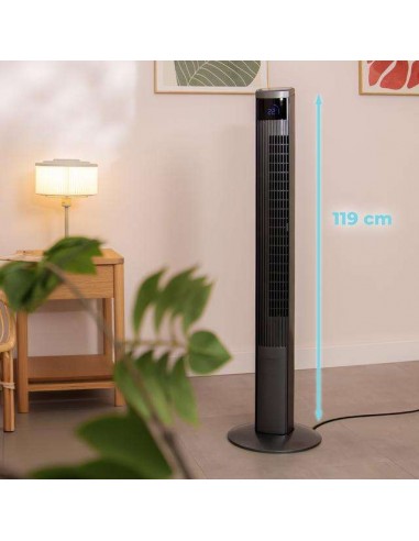Cecotec EnergySilence 470 Max Skyline Ionic Ventilador de Torre con Ionizador de 47" y 45W, Mando a Distancia