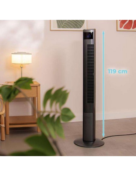Cecotec EnergySilence 470 Max Skyline Ionic Ventilador de Torre con Ionizador de 47" y 45W, Mando a Distancia