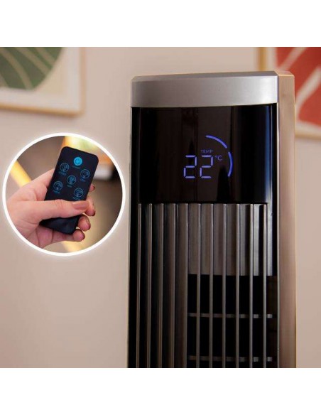 Cecotec EnergySilence 470 Max Skyline Ionic Ventilador de Torre con Ionizador de 47" y 45W, Mando a Distancia