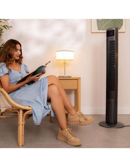 Cecotec EnergySilence 470 Max Skyline Ionic Ventilador de Torre con Ionizador de 47" y 45W, Mando a Distancia