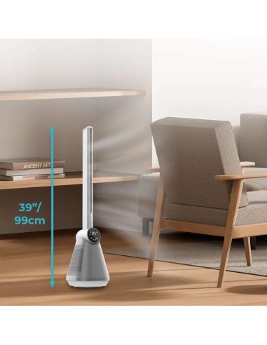Cecotec EnergySilence 9890 Skyline Bladeless Ventilador de Torre sin Aspas de 39" y 50W, Mando a Distancia