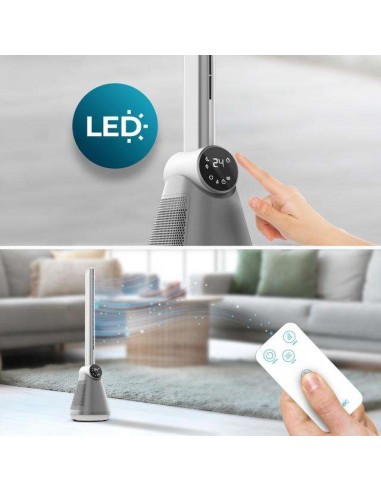 Cecotec EnergySilence 9890 Skyline Bladeless Ventilador de Torre sin Aspas de 39" y 50W, Mando a Distancia