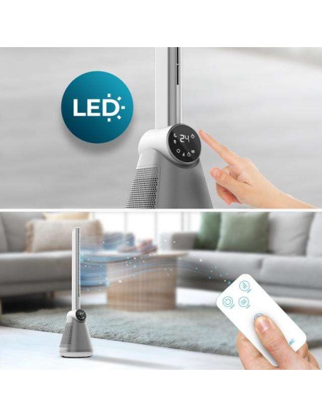 Cecotec EnergySilence 9890 Skyline Bladeless Ventilador de Torre sin Aspas de 39" y 50W, Mando a Distancia