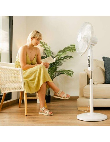 Cecotec EnergySilence 515 MaxFlow White Ventilador de Pie 16" 45W con Temporizador Blanco