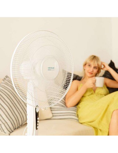 Cecotec EnergySilence 515 MaxFlow White Ventilador de Pie 16" 45W con Temporizador Blanco