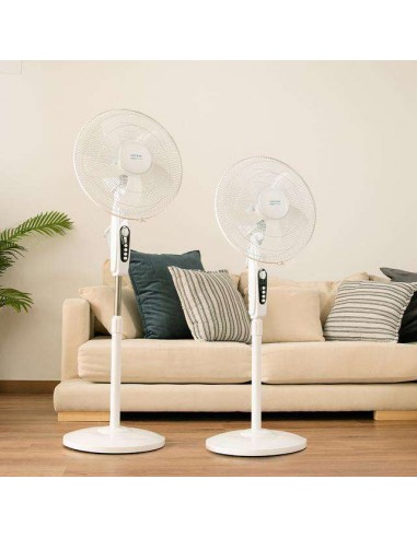 Cecotec EnergySilence 515 MaxFlow White Ventilador de Pie 16" 45W con Temporizador Blanco