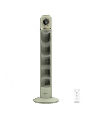 Cecotec EnergySilence 1090 Skyline Retro Smart Green Ventilador de Torre de 32" y 40W, Mando a Distancia