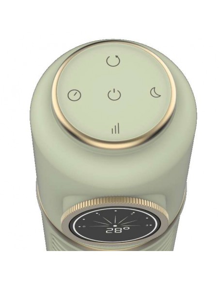 Cecotec EnergySilence 1090 Skyline Retro Smart Green Ventilador de Torre de 32" y 40W, Mando a Distancia