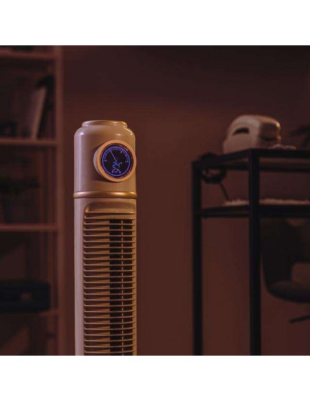 Cecotec EnergySilence 1090 Skyline Retro Smart Green Ventilador de Torre de 32" y 40W, Mando a Distancia