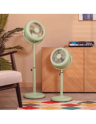 Cecotec EnergySilence 250 ClassicStyle Green Ventilador de Pie Retro de 10" y 25W