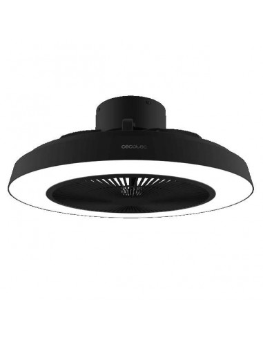 Cecotec EnergySilence LampAero 600 InsideBlack Ventilador de Techo de 20W y 20" con Luz LED, Mando a Distancia