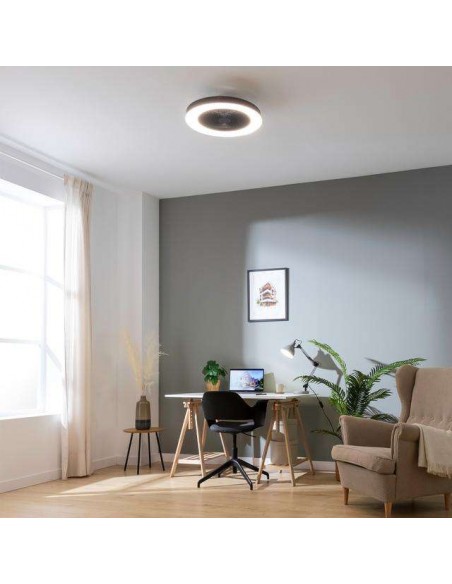 Cecotec EnergySilence LampAero 600 InsideBlack Ventilador de Techo de 20W y 20" con Luz LED, Mando a Distancia