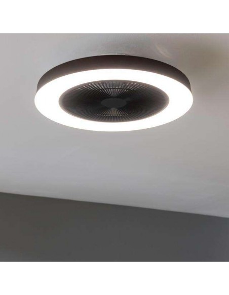 Cecotec EnergySilence LampAero 600 InsideBlack Ventilador de Techo de 20W y 20" con Luz LED, Mando a Distancia