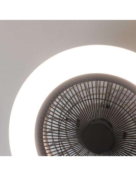 Cecotec EnergySilence LampAero 600 InsideBlack Ventilador de Techo de 20W y 20" con Luz LED, Mando a Distancia