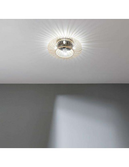 Cecotec EnergySilence LampAero 600 Natural LightWood Ventilador de Techo de 20W y 11" con Lámpara, Mando a Distancia