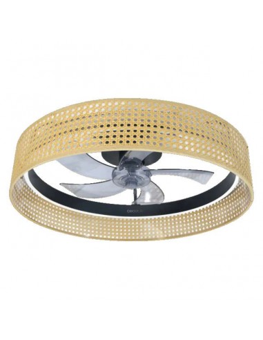 Cecotec EnergySilence LampAero 600 Beige Design Ventilador de Techo de 20W y 17" con Luz LED, Mando a Distancia
