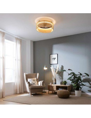 Cecotec EnergySilence LampAero 600 Beige Design Ventilador de Techo de 20W y 17" con Luz LED, Mando a Distancia