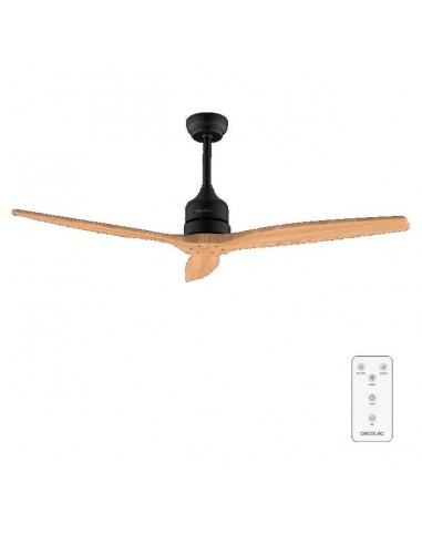 Cecotec EnergySilence Aero 5270 Black&LightWood Ventilador de Techo de 40W y 52", Mando a Distancia