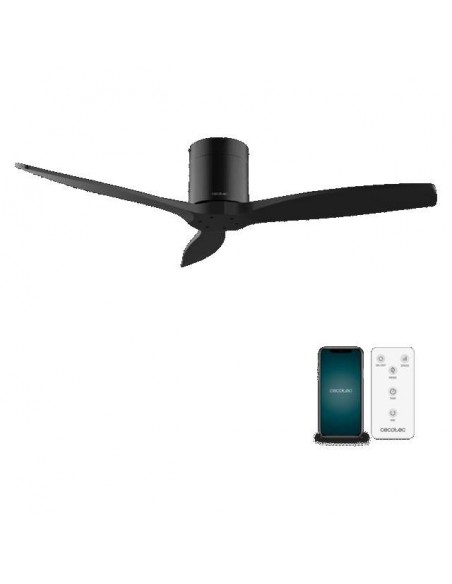 Cecotec EnergySilence Aero 5500 Aqua Black&Black Ventilador de Techo de 40W y 42" con WiFi, Mando a Distancia