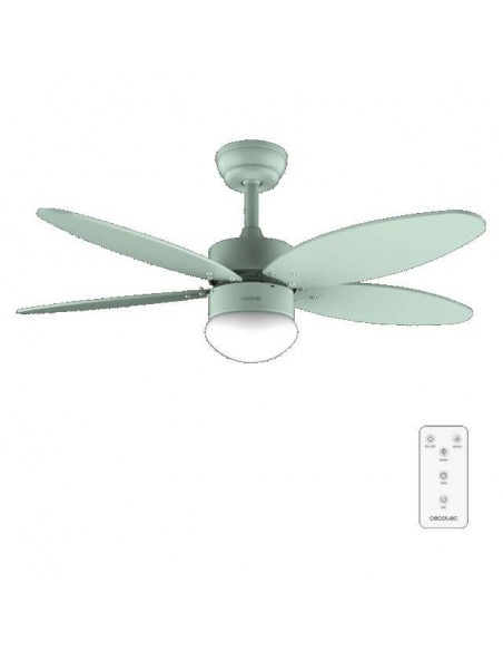 Cecotec EnergySilence Aero 4260 Full Mint Ventilador de Techo de 40W y 42" con Luz LED, Mando a Distancia
