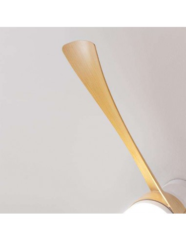 Cecotec EnergySilence Aero 5280 LightWood Ventilador de Techo de 40W y 52" con Luz LED, Mando a Distancia