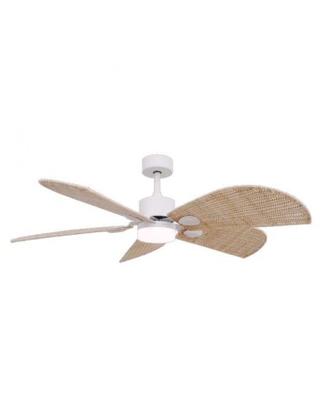 Cecotec EnergySilence Aero 5290 Natural Ventilador de Techo de 40W y 52" con Luz LED, Mando a Distancia