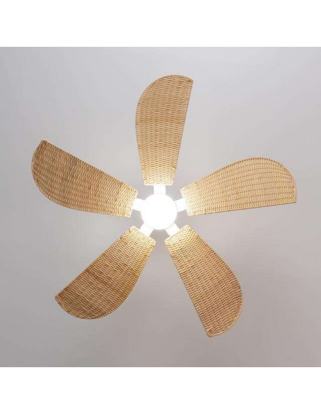 Cecotec EnergySilence Aero 5290 Natural Ventilador de Techo de 40W y 52" con Luz LED, Mando a Distancia