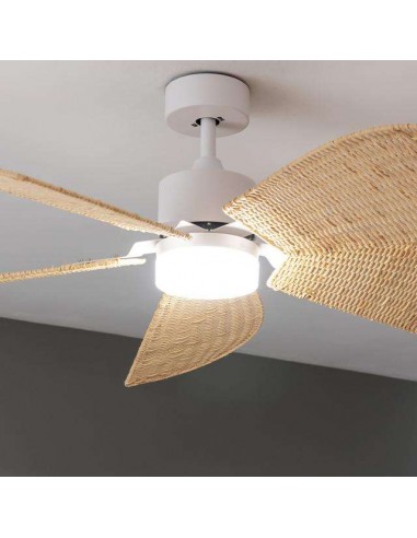 Cecotec EnergySilence Aero 5290 Natural Ventilador de Techo de 40W y 52" con Luz LED, Mando a Distancia