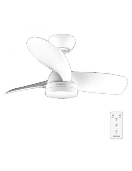 Cecotec EnergySilence Aero 3050 White Ventilador de Techo de 35W y 36" con Luz LED, Mando a Distancia