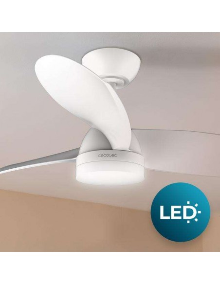 Cecotec EnergySilence Aero 3050 White Ventilador de Techo de 35W y 36" con Luz LED, Mando a Distancia