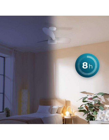Cecotec EnergySilence Aero 3050 White Ventilador de Techo de 35W y 36" con Luz LED, Mando a Distancia