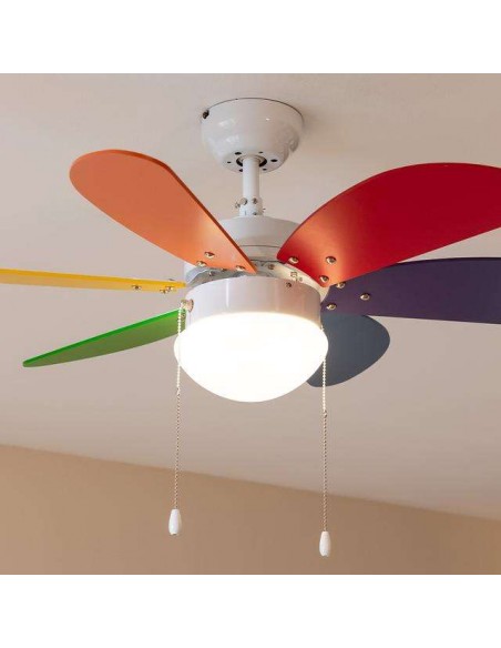 Cecotec EnergySilence Aero 360 ColorFull Ventilador de Techo de 50W y 36” con Lámpara.