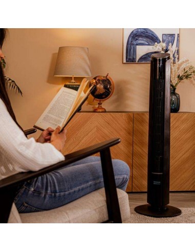 Cecotec EnergySilence 9250 Skyline Smart Tilt Ventilador de Torre de 45W y 42, Mando a Distancia
