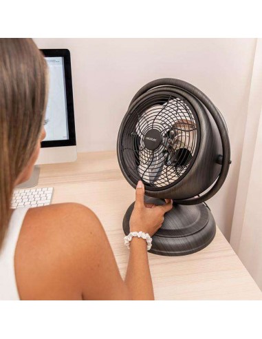 Cecotec EnergySilence 1000 RetroDesk Wood Ventilador de Sobremesa de 10" y 20W