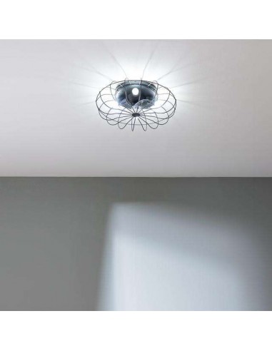 Cecotec EnergySilence LampAero 650 Iron Design Ventilador de Techo de 20W y 11" con Lámpara, Mando a Distancia