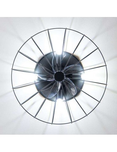 Cecotec EnergySilence LampAero 650 Iron Design Ventilador de Techo de 20W y 11" con Lámpara, Mando a Distancia