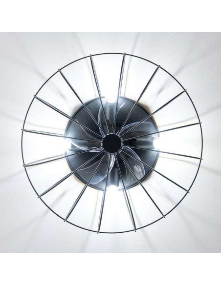 Cecotec EnergySilence LampAero 650 Iron Design Ventilador de Techo de 20W y 11" con Lámpara, Mando a Distancia