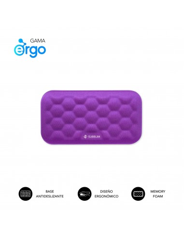 Subblim Ergo AirPadding Reposamuñecas Ratón Púrpura